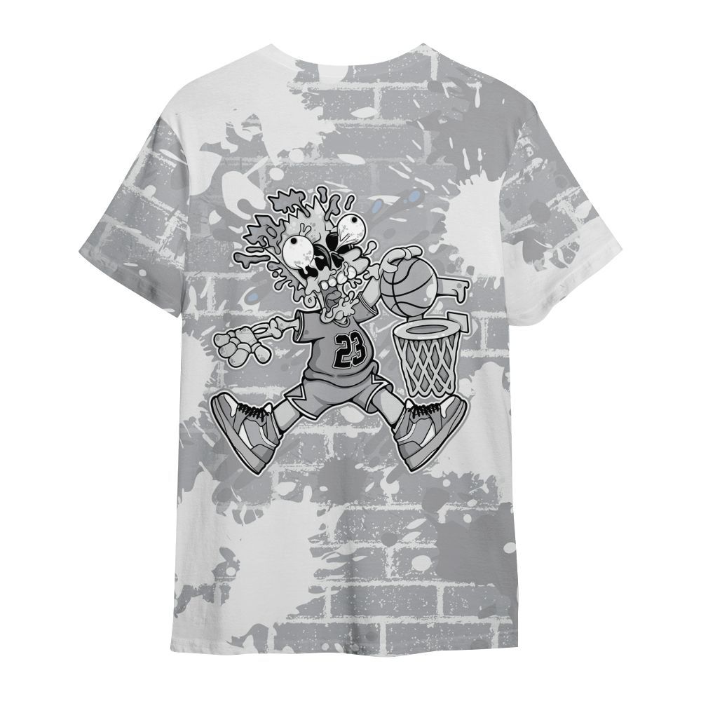 Shirt To Match Low OG Wolf Grey 1s - 85's Dunks Graphic Halloween All Over Print