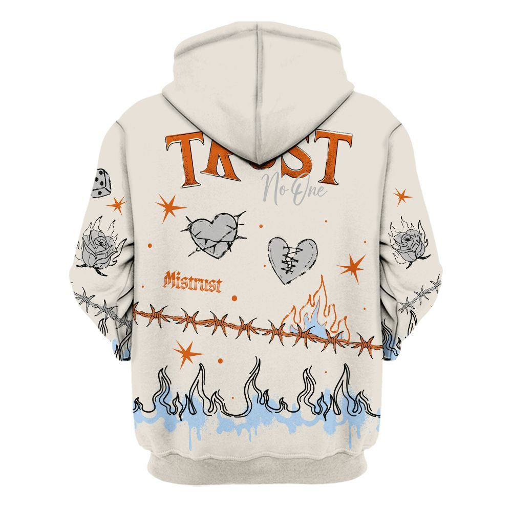 Hoodie To Match SE Craft 5s - Trust No One Snake-Bite Doodle Crayon All Over Print