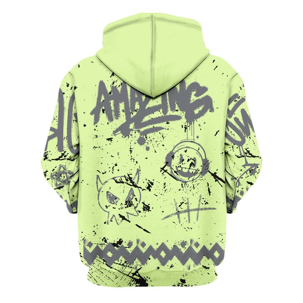 Hoodie To Match Smoke Grey Volt TR 1s - Friday Sneaker Crayon All Over Print