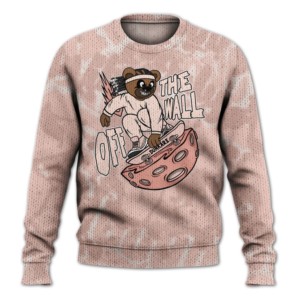 Knitted Sweater To Match Low Legend Pink 11s - Quirky Bear Street