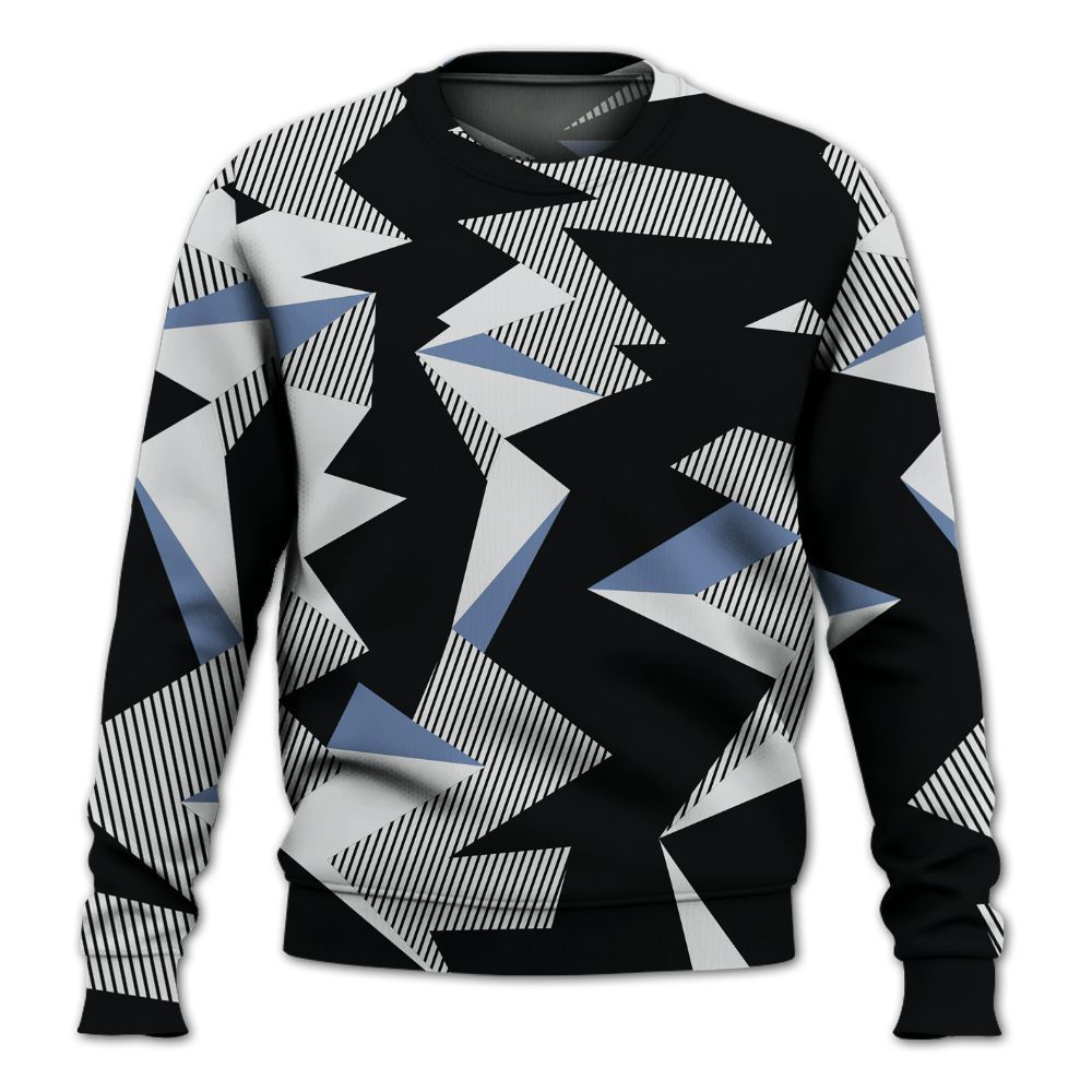 Sweatshirt To Match Mid Space Jam 1s - Geometric Camouflage Pattern All Over Print