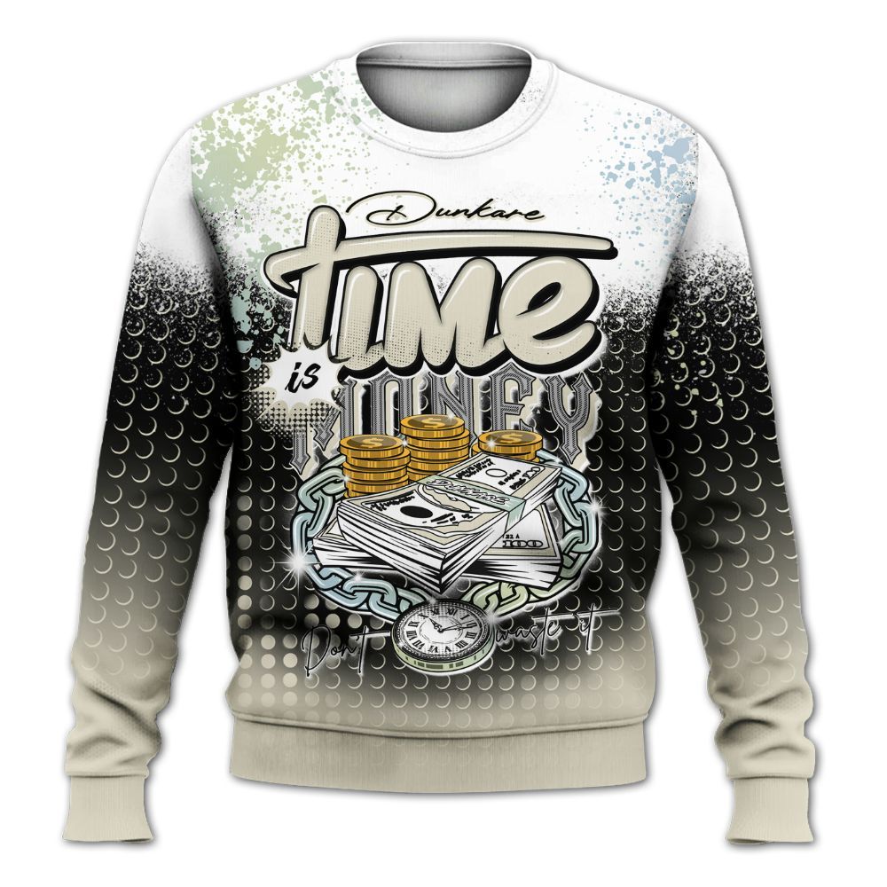 Sweatshirt To Match Joins Year Of The Snake 5s - Halftone Time Is Money All Over Print