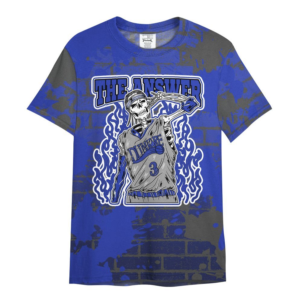 Shirt To Match Air Max Plus Black Racer Blue - Allen Answer Skeleton Brick All Over Print