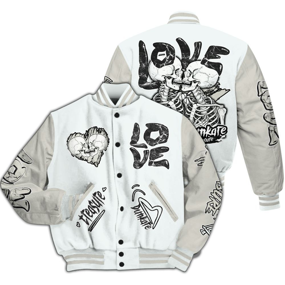 Varsity Jacket To Match Air Max 1 Jacquemus White - Skull Bear All Over Print
