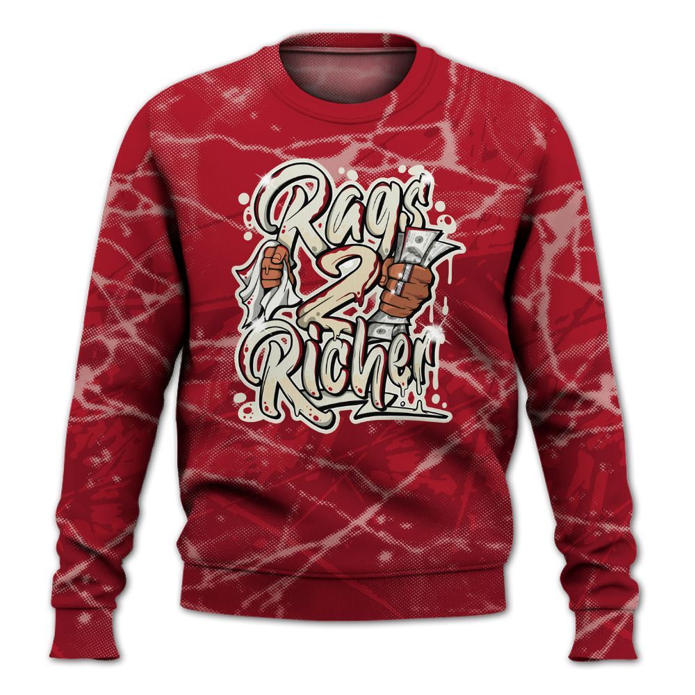 Sweatshirt To Match 2025 High OG Cinnabar 1s - Rag 2 Rich Graphic All Over Print