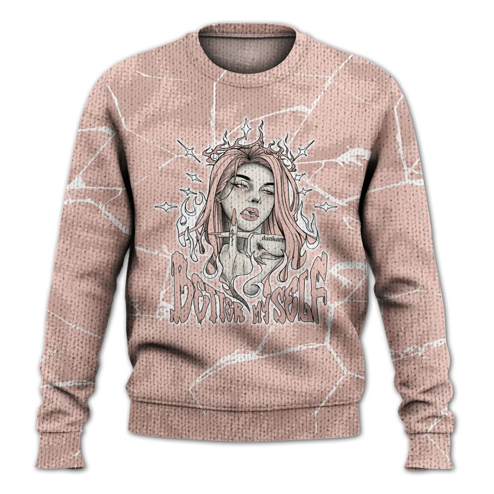 Knitted Sweater To Match Low Legend Pink 11s - My-Self Crack Unique