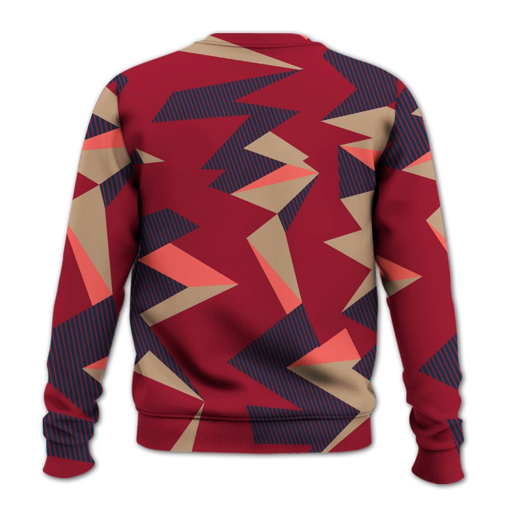 Sweatshirt To Match Mid Multi Color 2022 1s - Geometric Camouflage Pattern All Over Print