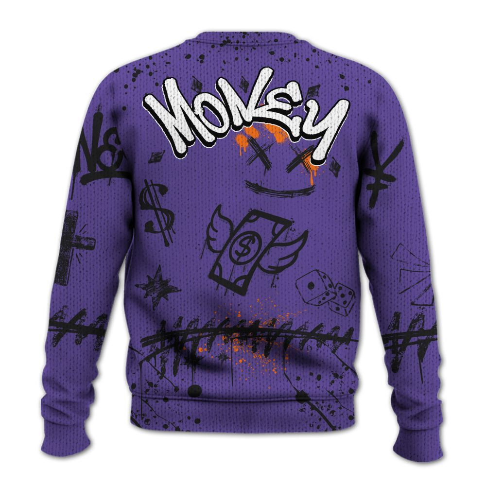 Knitted Sweater To Match Air Max Waffle SP Voltage Purple - Everybody Paid In Full Crayon