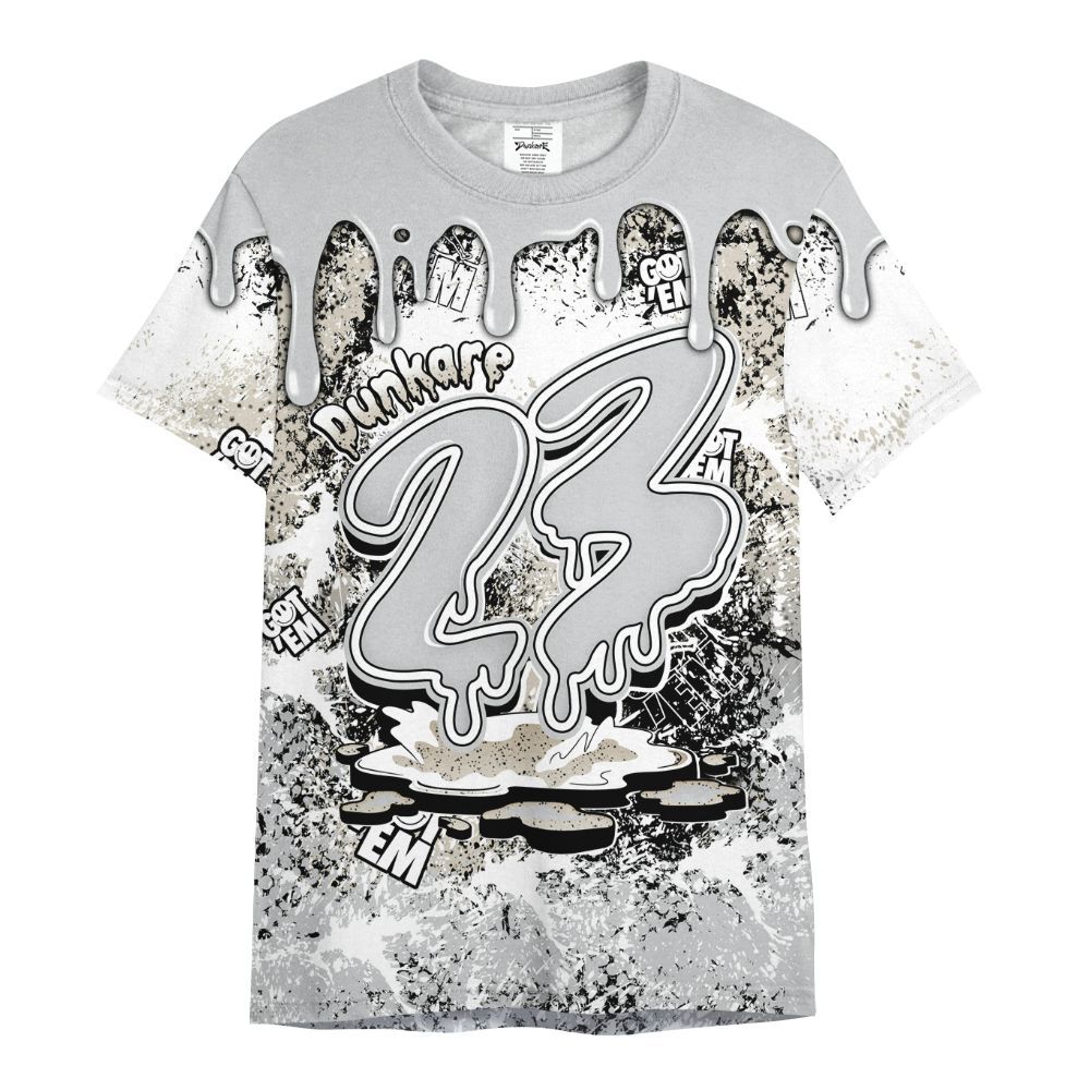 Shirt To Match Metallic Silver 2024 5s - Dripping 23 Drip All Over Print