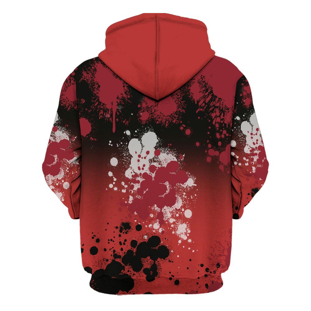 Hoodie To Match Bred Reimagined 4s - God Blessed Ink Drip All Over Print