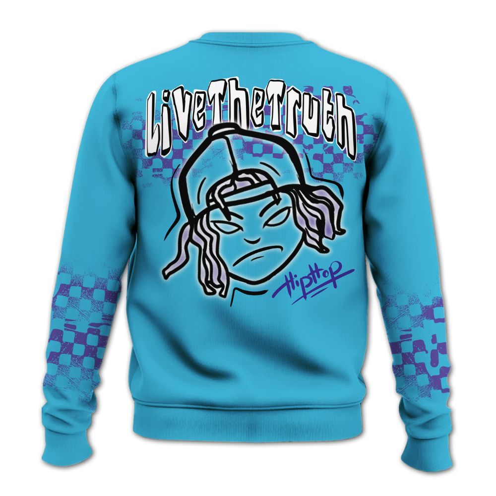 Sweatshirt To Match Retro Aqua 6s - Feel Life Street Style All Over Print