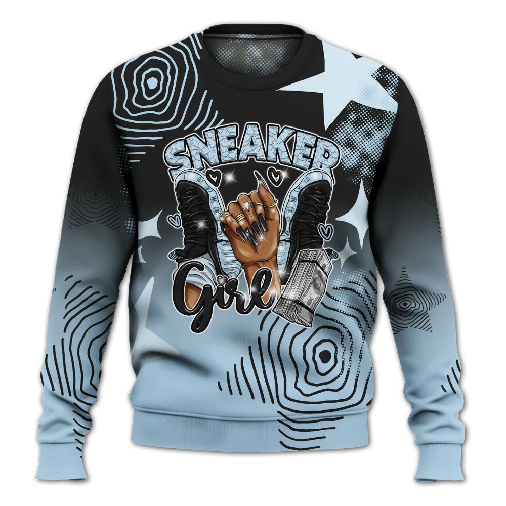Sweatshirt To Match Foamposite One Psychic Blue - Sneakerz Girlz Unique Starz All Over Print