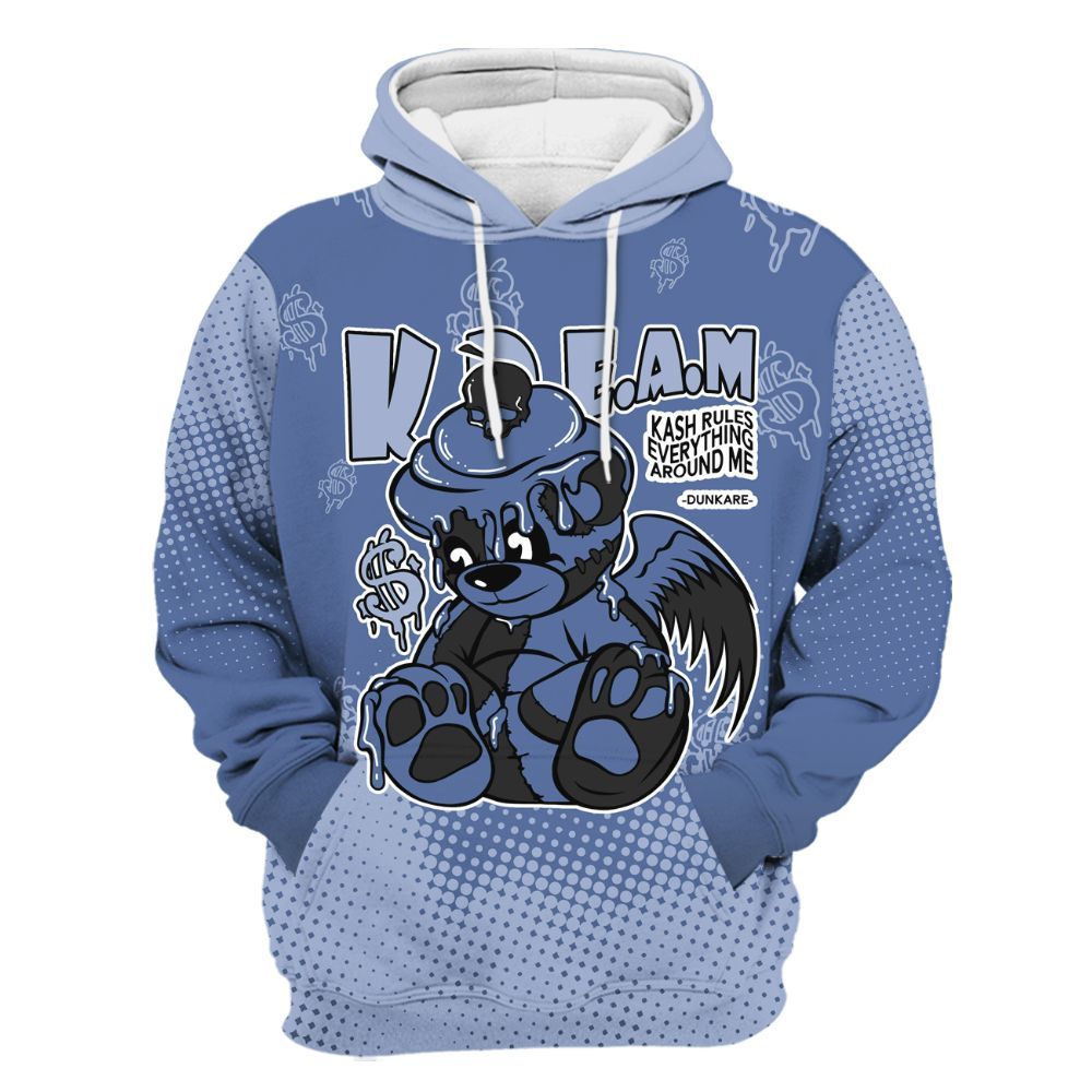 Hoodie To Match Black Metallic 5s - Loot Bear Unique Drip All Over Print