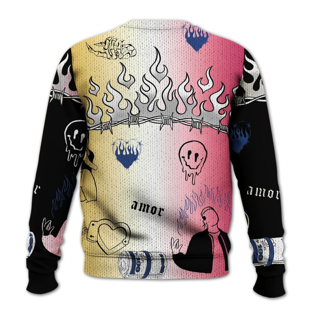 Knitted Sweater To Match Air Griffey Max Los Angeles 1s - Snake Trust No One