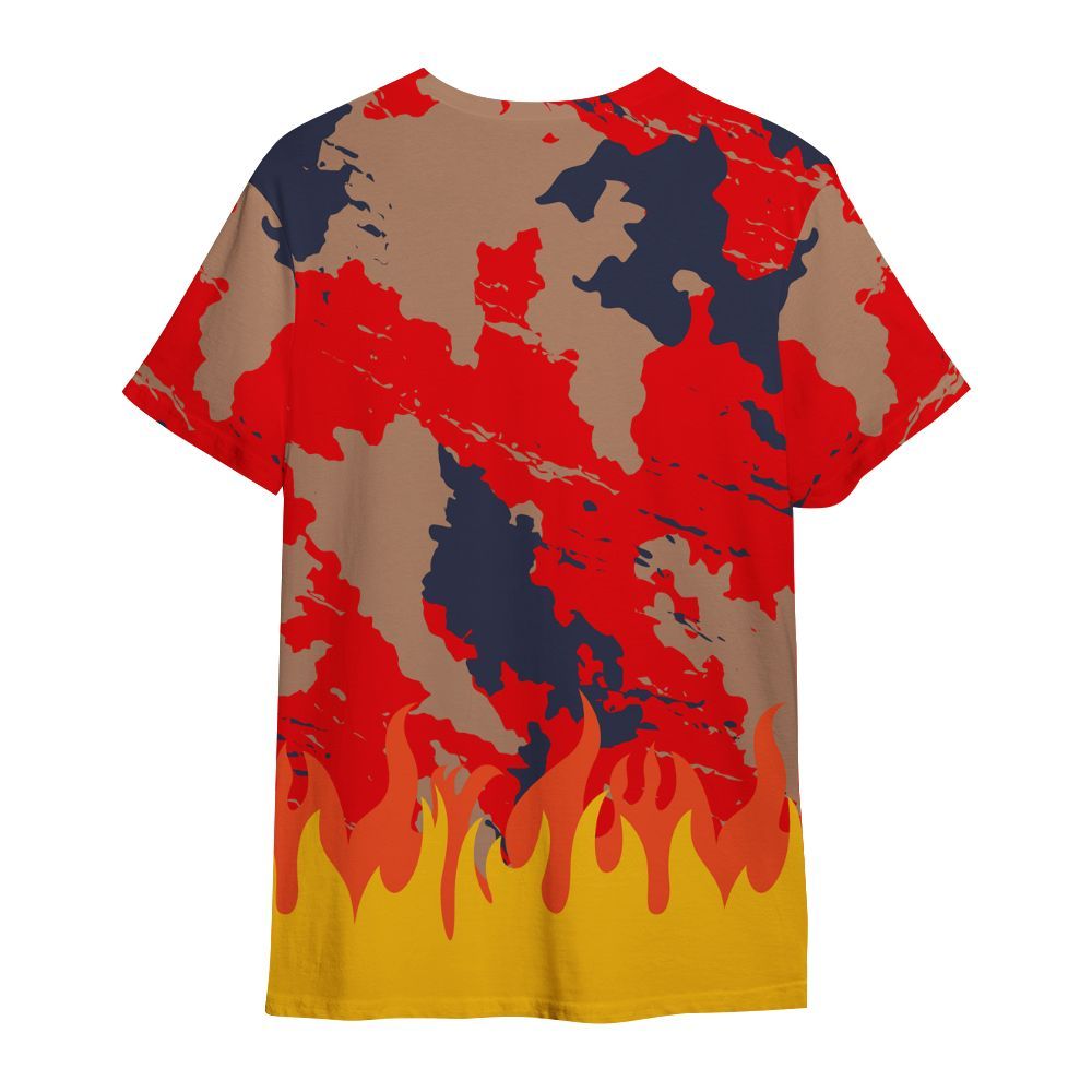 Shirt To Match Low OG Howard Bison 1s - Blooms Whisper Retro All Over Print