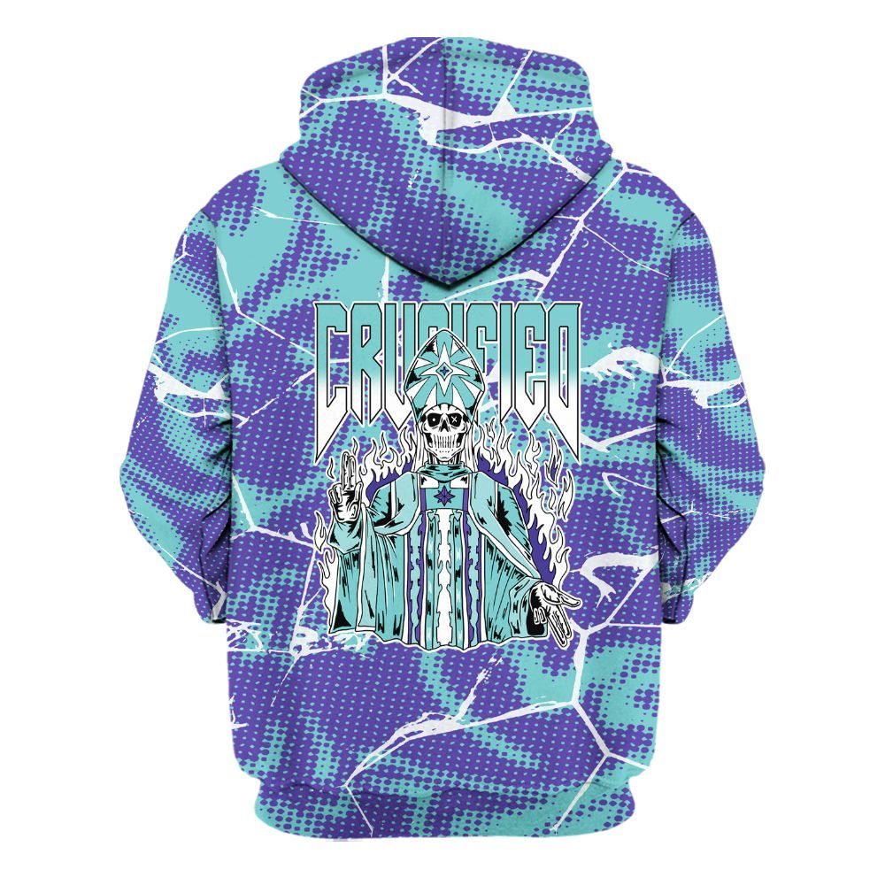 Hoodie To Match Low Hornets 1s - Crucified Skeleton Crack All Over Print