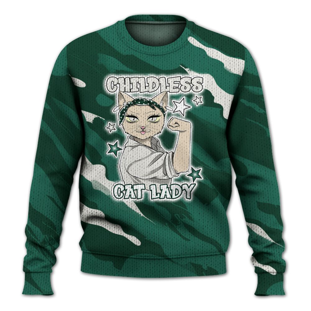 Knitted Sweater To Match Oxidized Green 4s - Childless Kat Lady