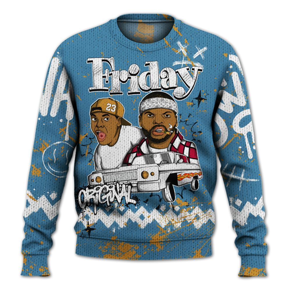 Knitted Sweater To Match GS Messy Room 4s - Friday Sneaker Crayon