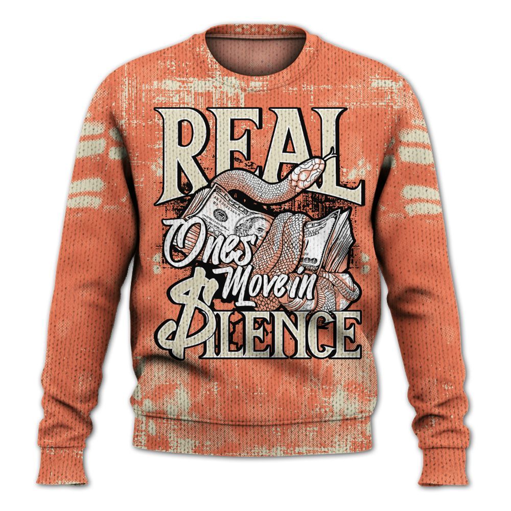 Knitted Sweater To Match DJ Khaled Crimson Bliss 5s - Snake Move In Silence All Over Print
