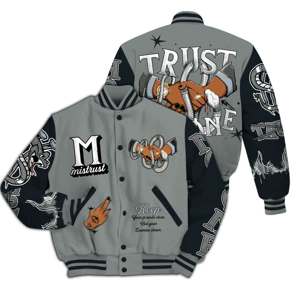 Varsity Jacket To Match Retro Georgetown 6s - Trust No One Snake-Bite Street Style All Over Print