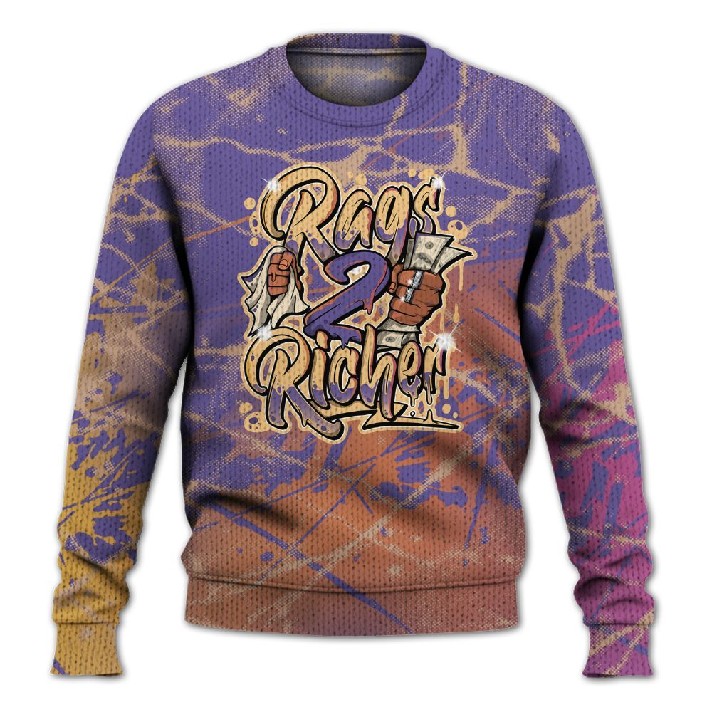 Knitted Sweater To Match Book Sunset 1s - Rag 2 Rich Graphic