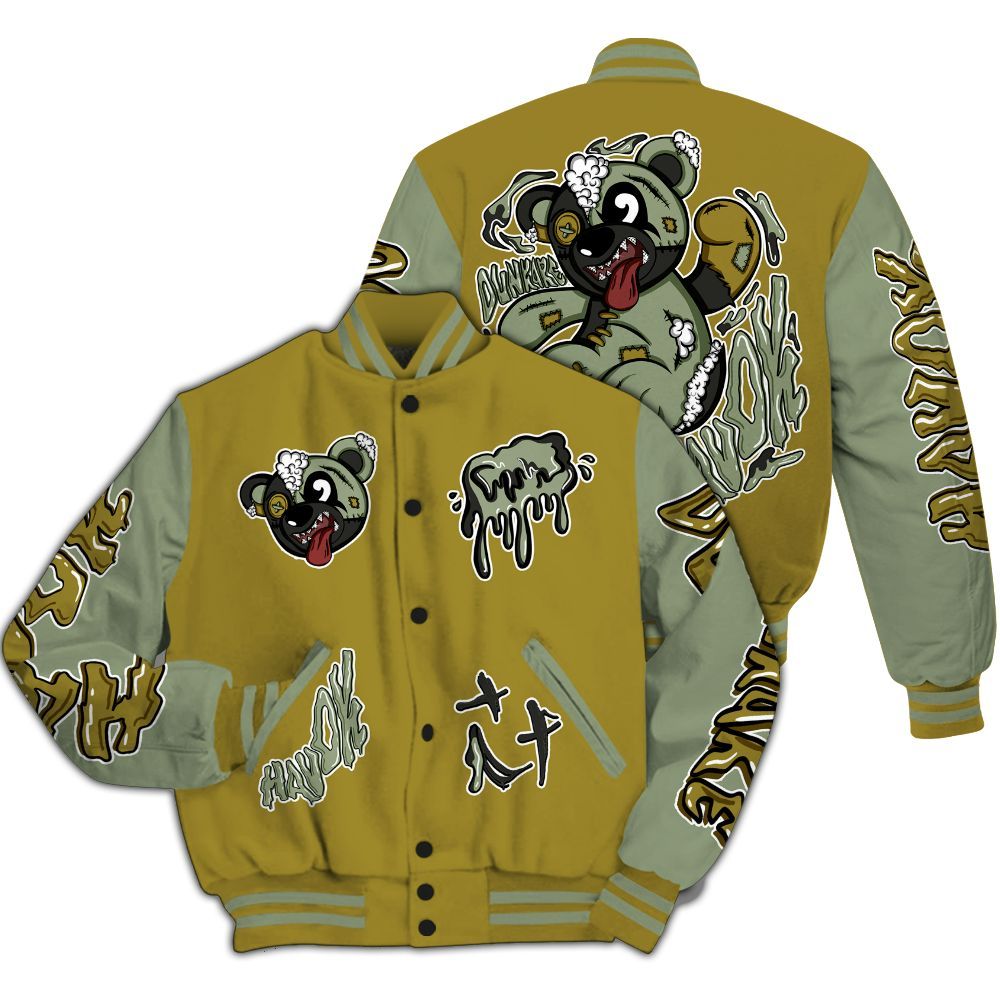 Varsity Jacket To Match Air Flightposite Metallic Gold - Havok Bear All Over Print