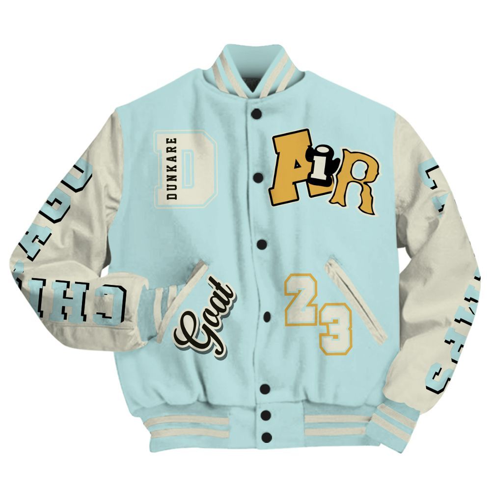 Varsity Jacket To Match Pure Platinum 4s - AIR Number 23 GOAT All Over Print