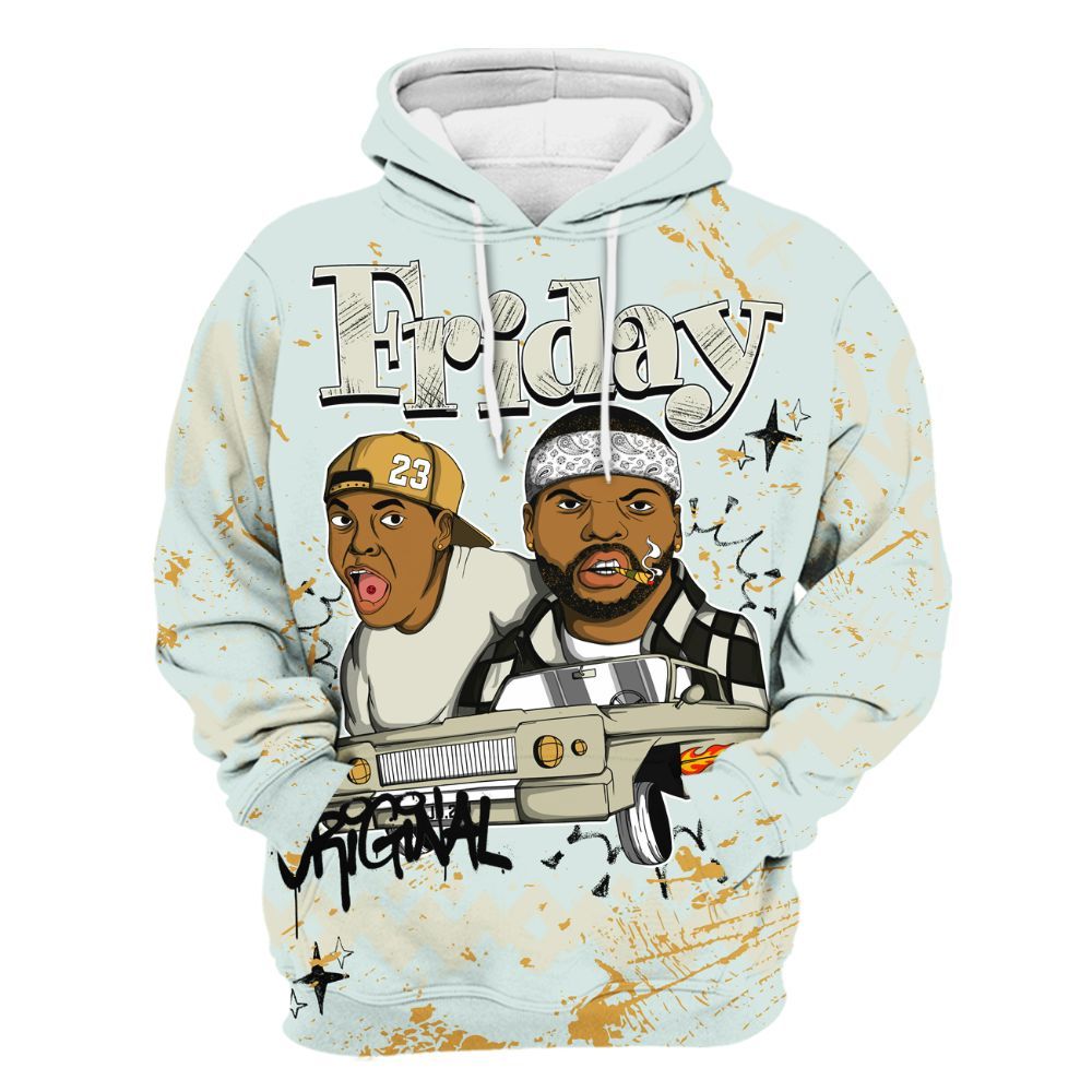 Hoodie To Match Pure Platinum 4s - Friday Sneaker Crayon All Over Print