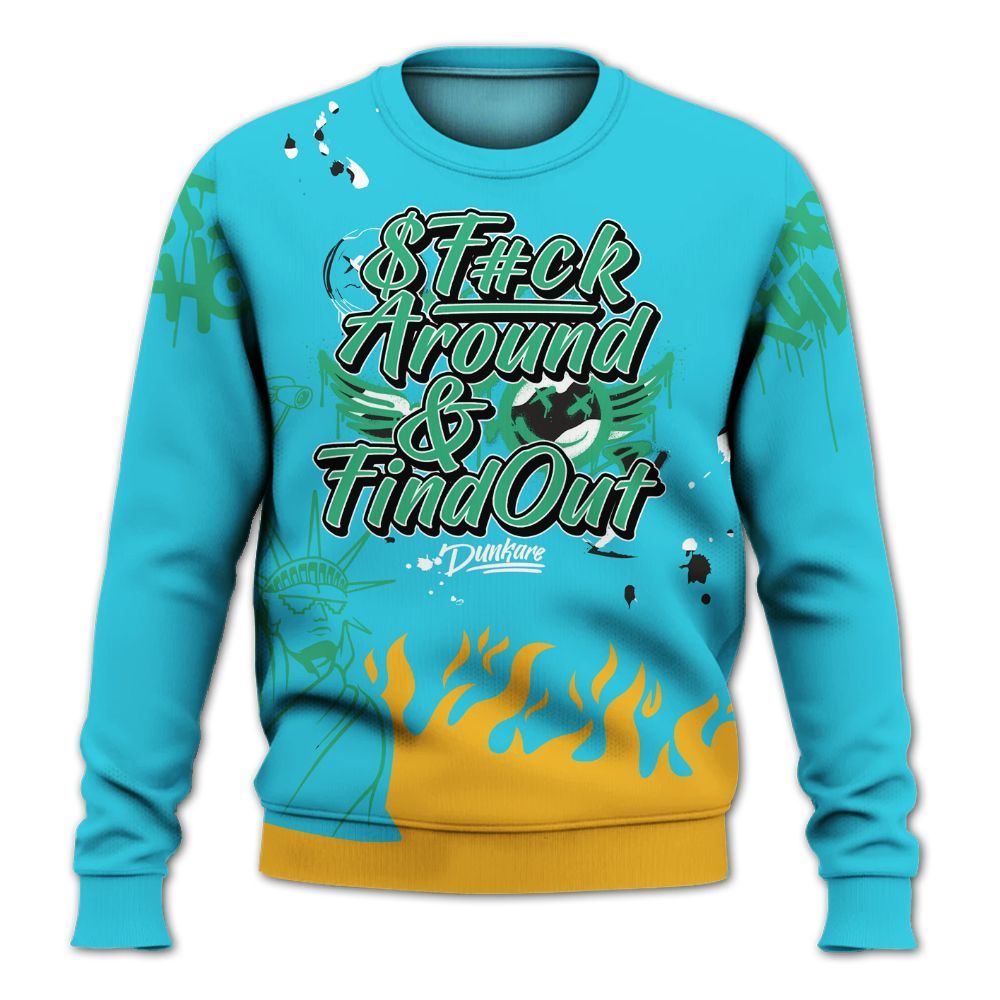 Sweatshirt To Match Dunk Chunky Dunky - Graphic Fck Around Find Out All Over Print