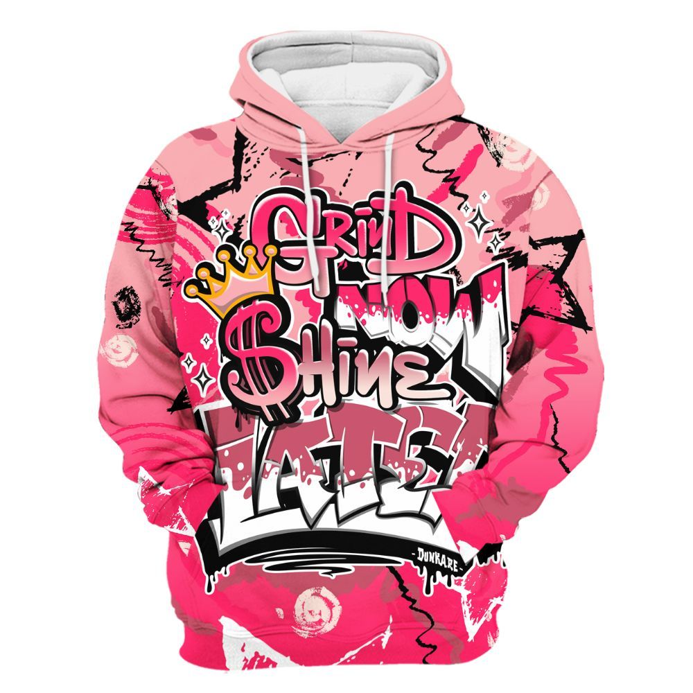Hoodie To Match A'One Hyper Pink Shirt, Grind Shine Later Drip All Over Print
