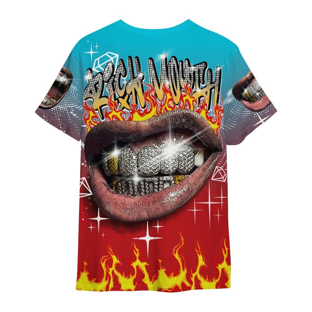 Shirt To Match Dunk Low Fruity Pebbles - Rich Mouth Fire Rap Retro 90s All Over Print
