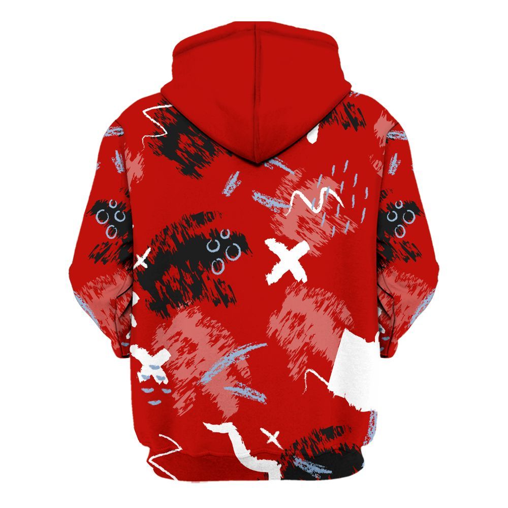 Hoodie To Match Retro Fire Red 6s - Hustle Grind Pray All Over Print