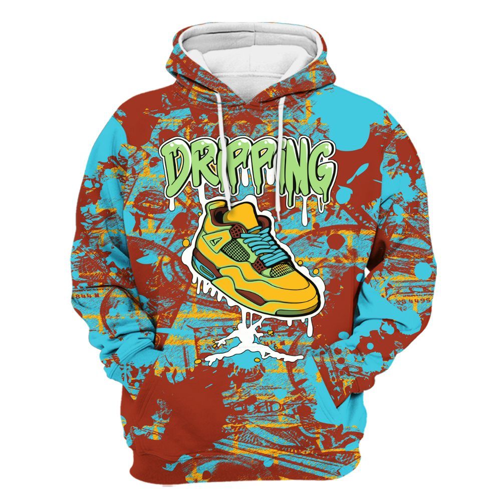Hoodie To Match SB Dunk Di'Orr Greenwood - Dripping Shoe 4S Graphic Street Art All Over Print