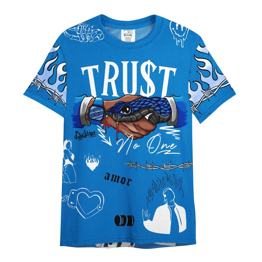 Shirt To Match Blueberry 12s - Trust No One Graphic All Over Print