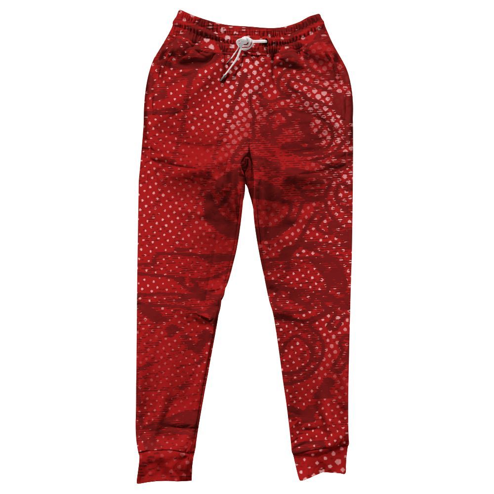 Sweatpant To Match Red Taxi 12s - Avant Garde Graphic All Over Print