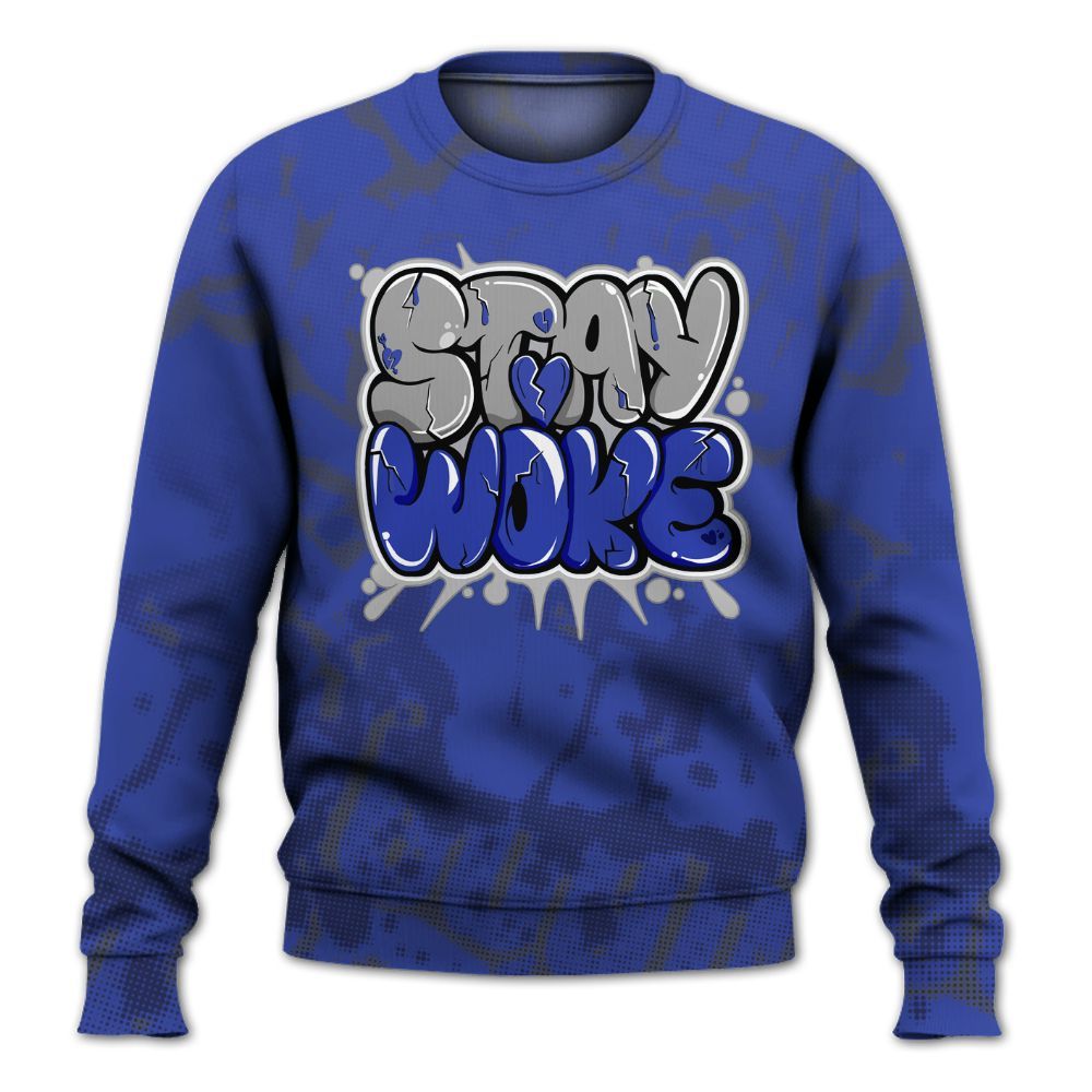 Sweatshirt To Match Air Max Plus Black Racer Blue - Stay And Woken Street All Over Print