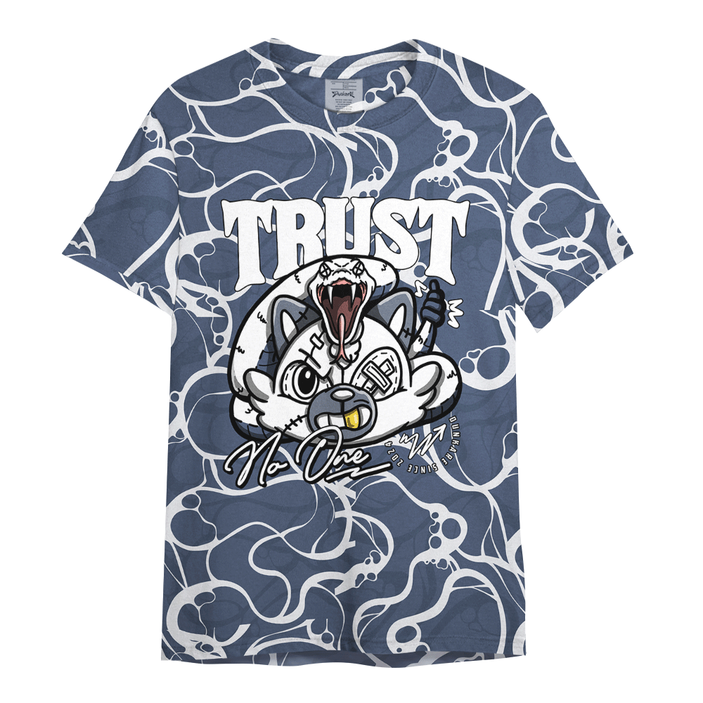 Shirt To Match Low Diffused Blue 11s - Trust No Raccoon Bubble Graphics Shirt Unisex