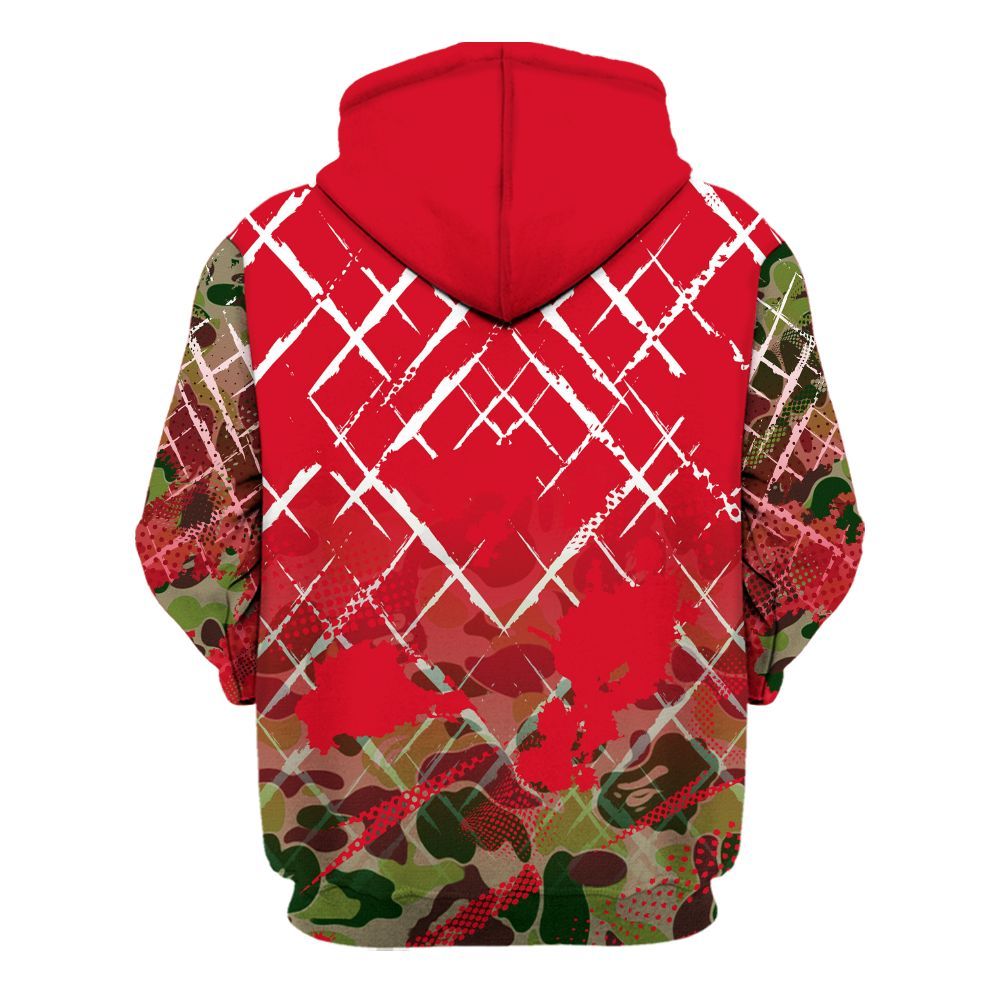 Hoodie To Match Air Max 90 Duck Camo Red - Halftone Stand Business Dripping All Over Print