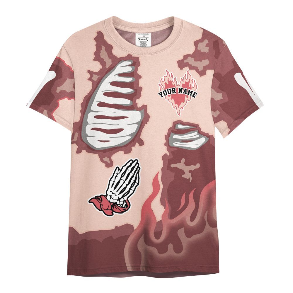 Shirt To Match Washed Coral 2s Shirt - Dislike Us Graphic Burning Custom Name All Over Print
