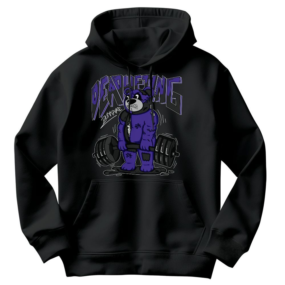 Sweatshirt To Match Field Purple 12s - Deadlifting Bear Graphic