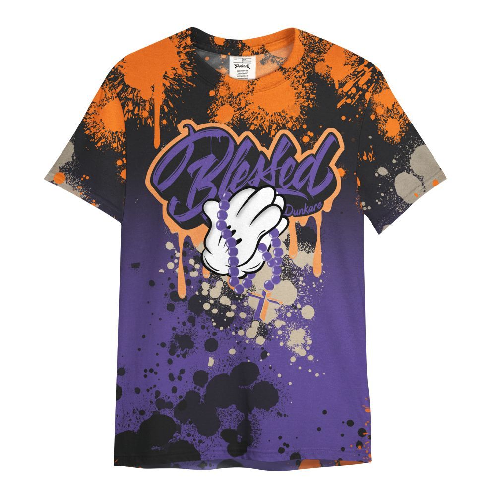 Shirt To Match Air Max Waffle SP Voltage Purple - God Blessed Ink Drip All Over Print