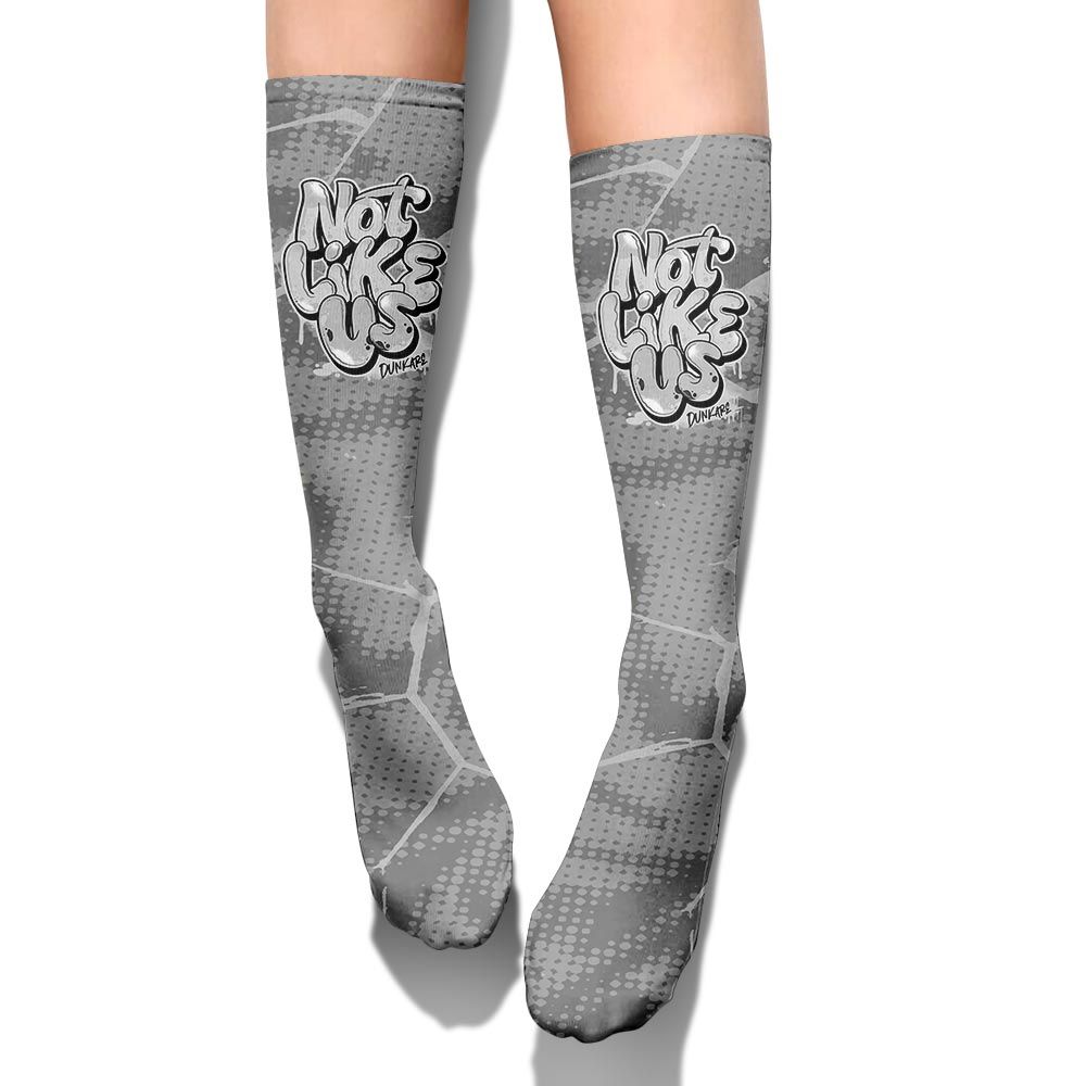 Sock To Match Black Wolf Grey 12s - None Like Us Graphic