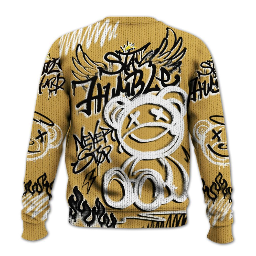 Knitted Sweater To Match Retro Light Ginger 14s - Humble Drip Streetwear Graffity