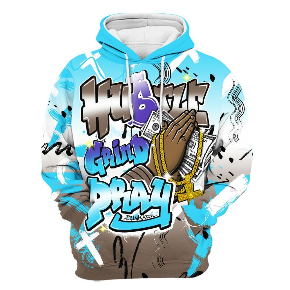 Hoodie To Match Olive Concord 9s - Money Hustle Grind Pray All Over Print