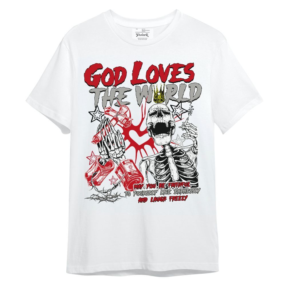 Shirt To Match Air Griffey Max Gray Reds 1s - God Loves The World Unisex Shirt