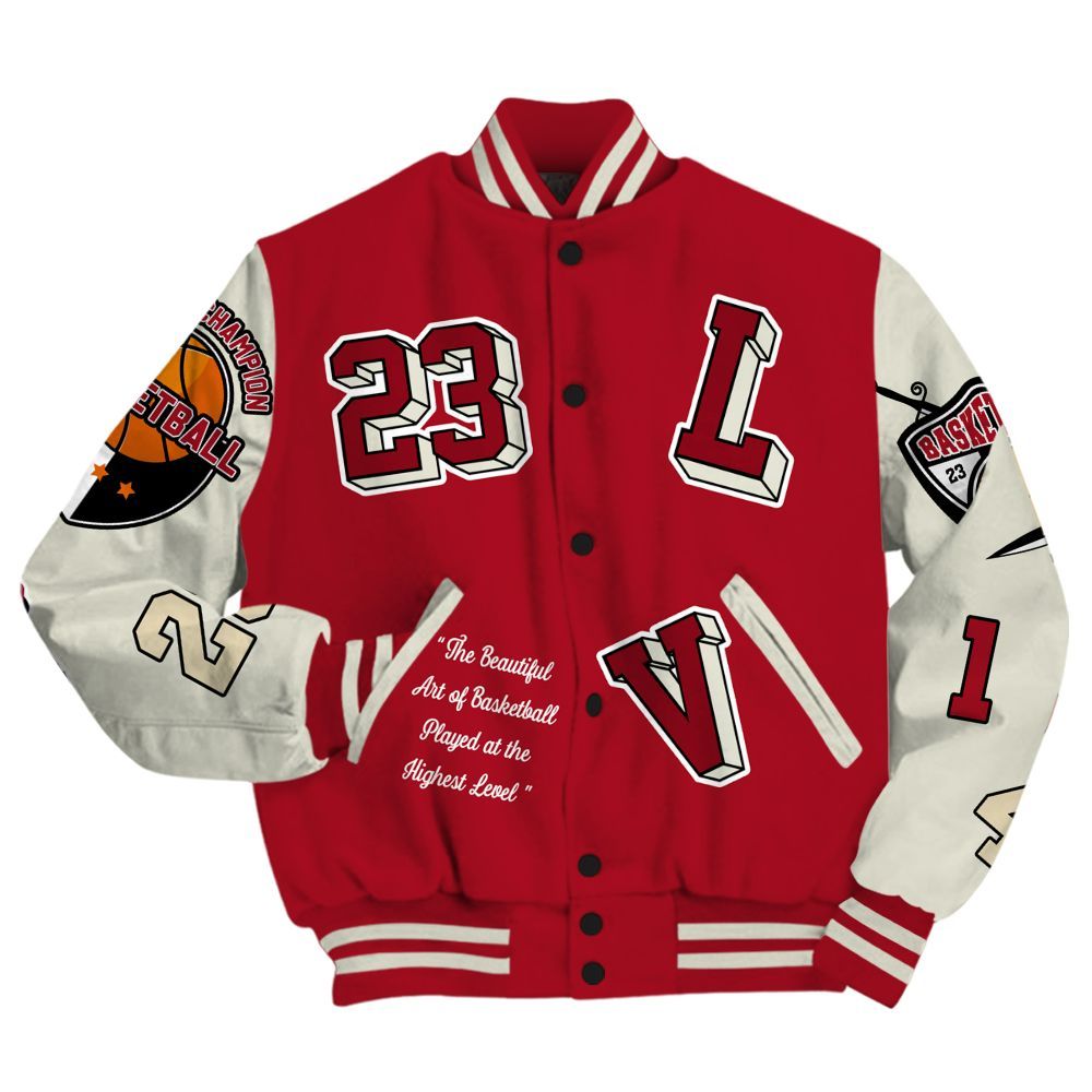 Varsity Jacket To Match 2025 High OG Cinnabar 1s - The GOAT Got Em Streetwear All Over Print