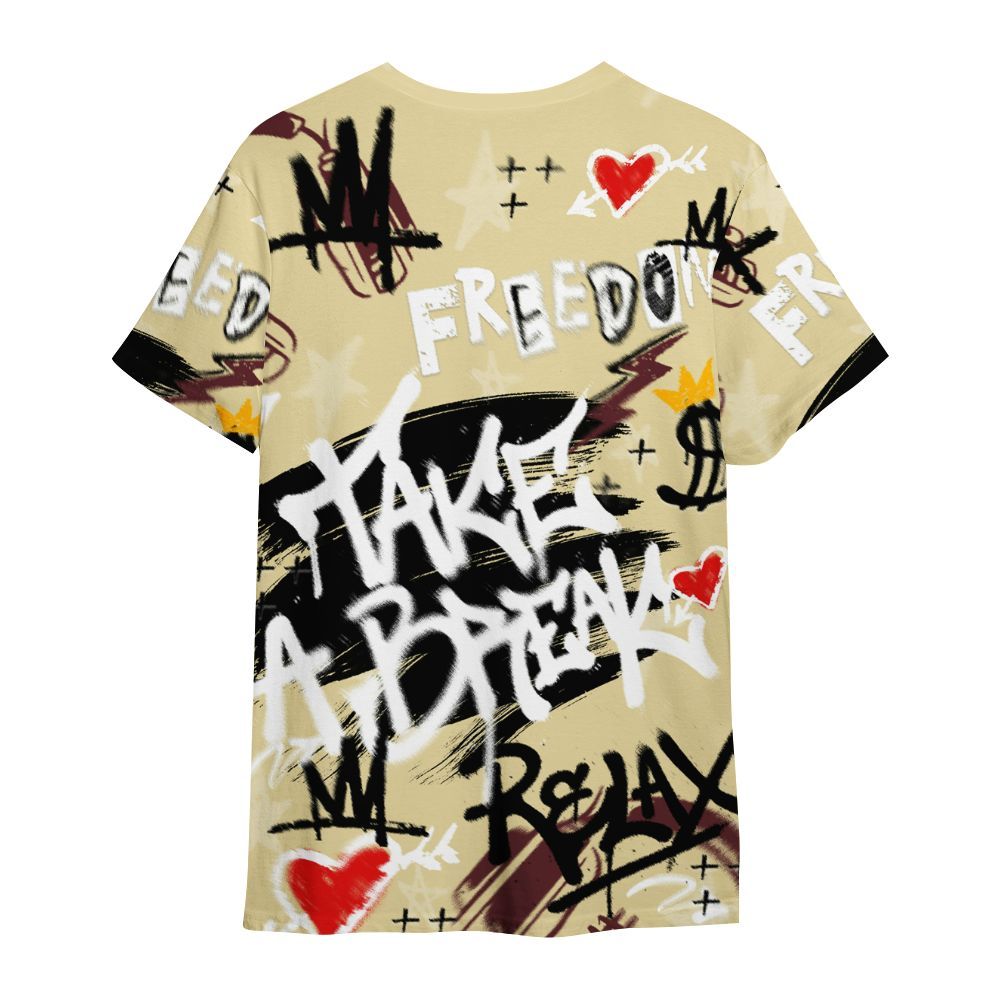 Shirt To Match Women Phantom 12s - Take Break Freedom Graffiti Streetwear All Over Print