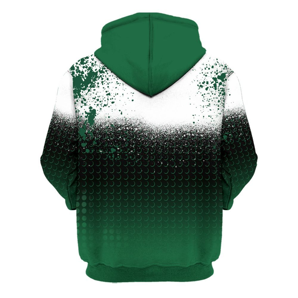 Hoodie To Match High Gorge Green 1s - Halftone Time Is Money All Over Print