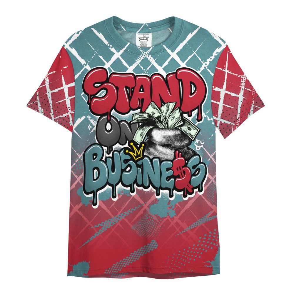 Shirt To Match Dunk Low Denim Turquoise Royal - Halftone Stand Business Dripping All Over Print