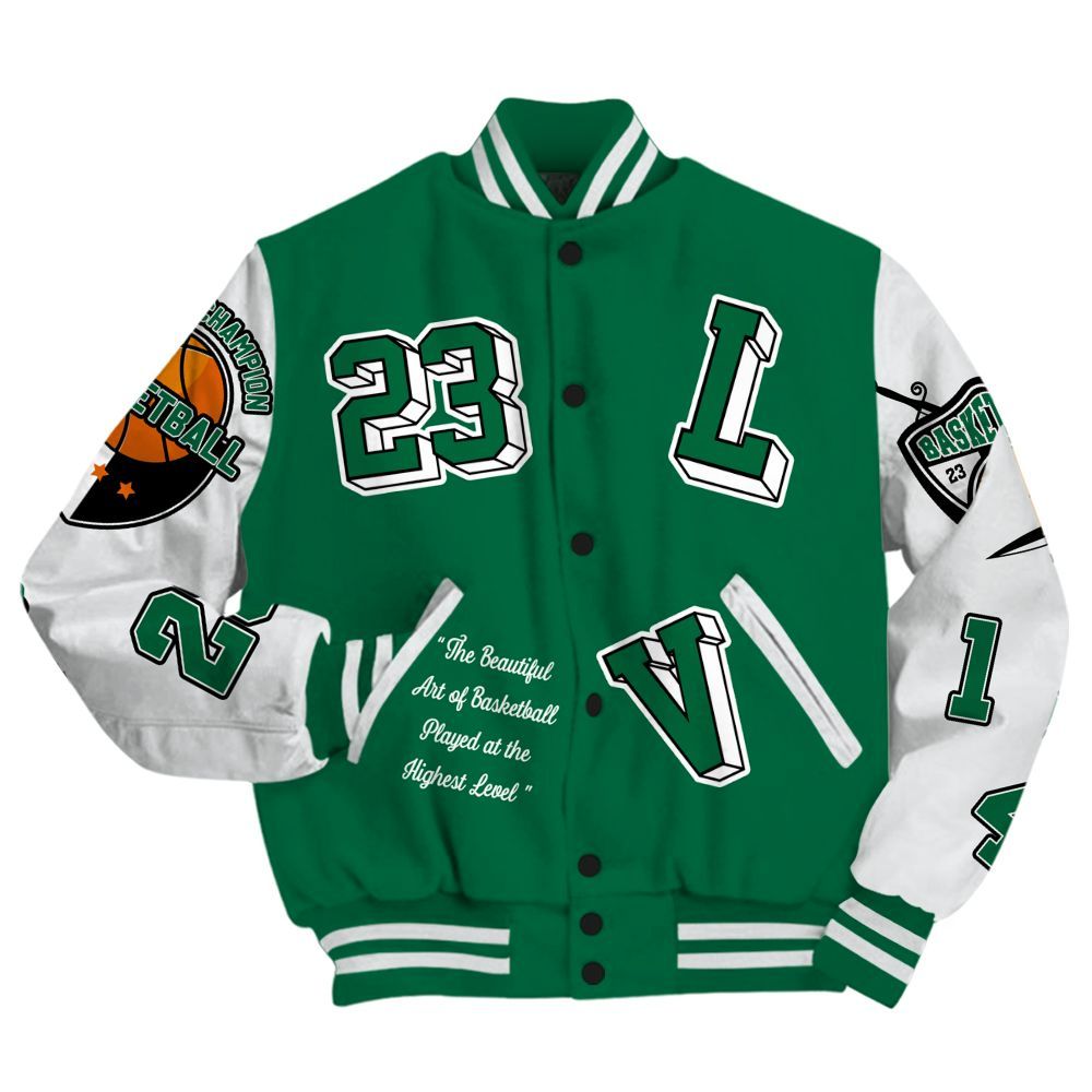 Varsity Jacket To Match Pine Green 4s - The GOAT Got Em Streetwear All Over Print